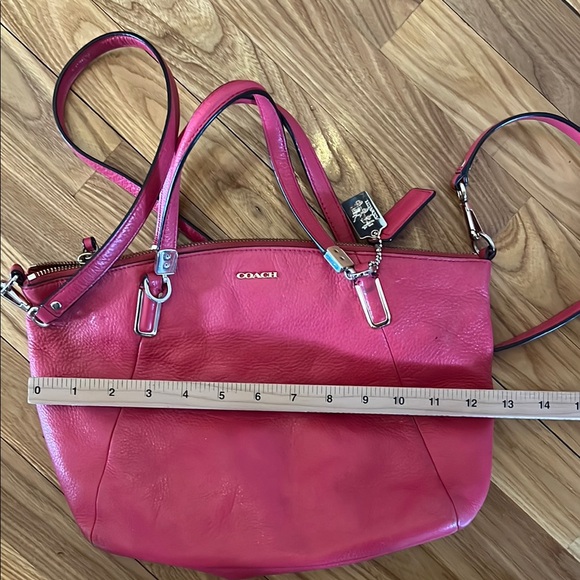 Coach Pink Leather Tote with Detachable Strap - Picture 3 of 5